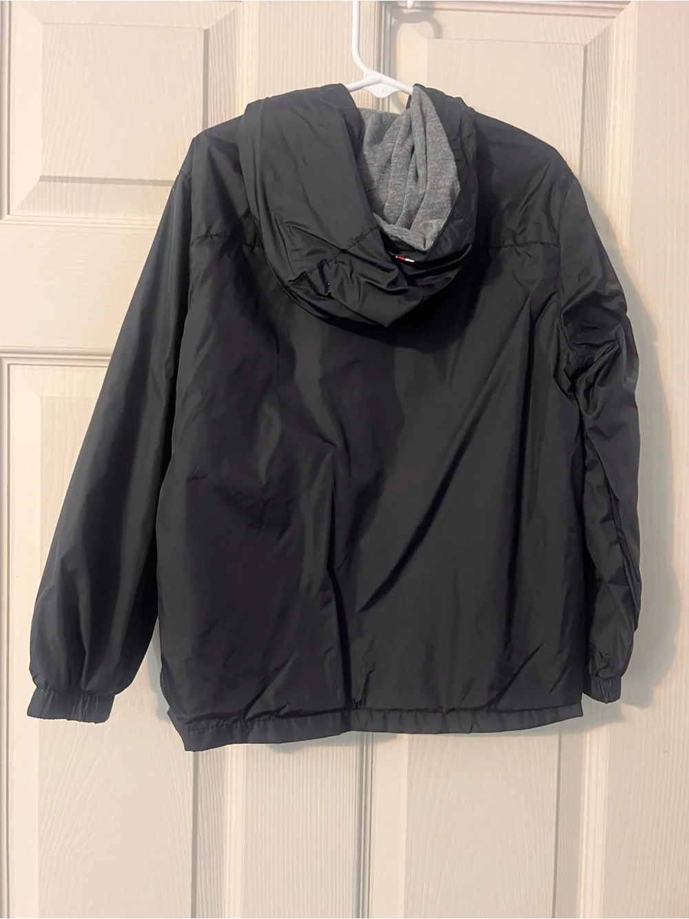 Jingle Bongala Black Hooded Lightweight Windbreaker Jacket Full Zip Size 5-6